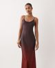 SNDYS SNDYS satin bead detail scoop neck maxi dress in plum ombre-Purple - 1