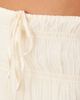 SNDYS SNDYS shirred tie waist low rise mini skirt in cream - part of a set-White - 4
