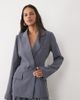 SNDYS SNDYS tailored wrap belted drape detail blazer in slate - part of a set-Gray - 1