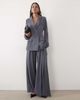 SNDYS SNDYS tailored wrap belted drape detail blazer in slate - part of a set-Gray - 2