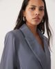 SNDYS SNDYS tailored wrap belted drape detail blazer in slate - part of a set-Gray - 3