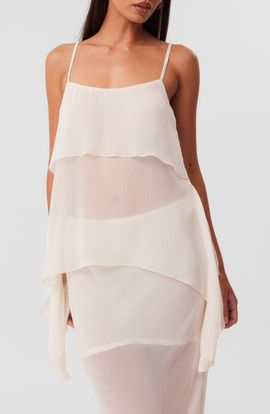 SNDYS SNDYS Tamara Handkerchief Hem Chiffon Cami Top