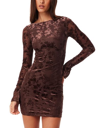 Sndys Sndys Velera High Boat Neck Mini Dress
