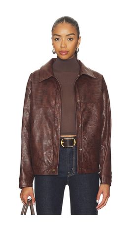 SNDYS SNDYS Wendy Croc Pu Leather Jacket