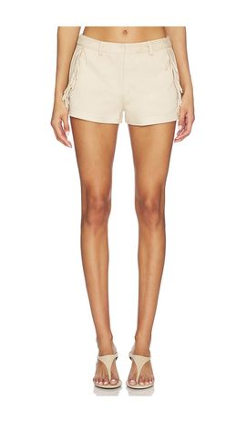 SNDYS SNDYS Wes Faux Suede Fringe Short