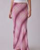 SNDYS SNDYS X UO Armena Sheer Chiffon Maxi Skirt in Pink Combo, Women's at Urban Outfitters - 1