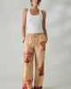SNDYS SNDYS X UO Cattleya Floral Straight Leg Satin Pants in Orange, Women's at Urban Outfitters - 2