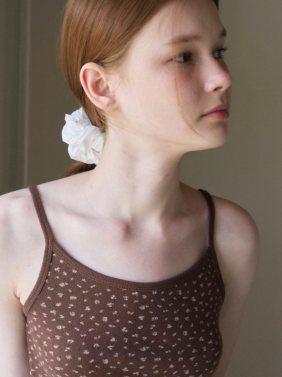SO IR FLOWER SLEEVELESS T-SHIRT (2COLOR)