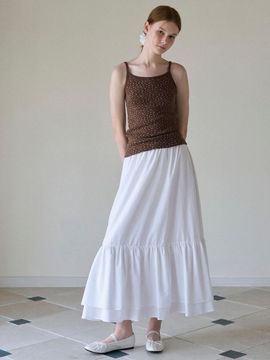 SO IR SHIRRING BANDING LONG SKIRT (2COLOR)