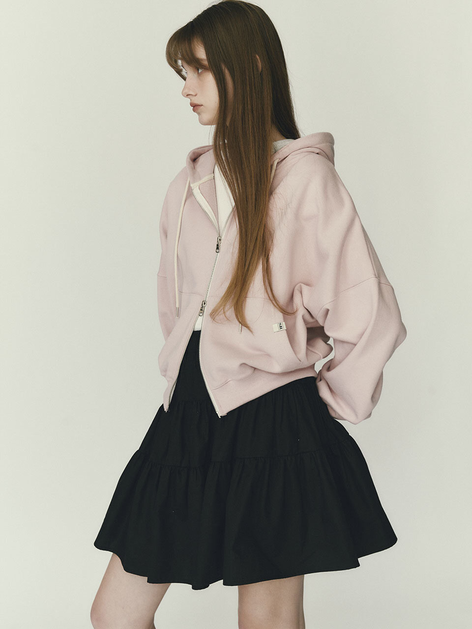 SO IR Shirring Banding Skirt - Black