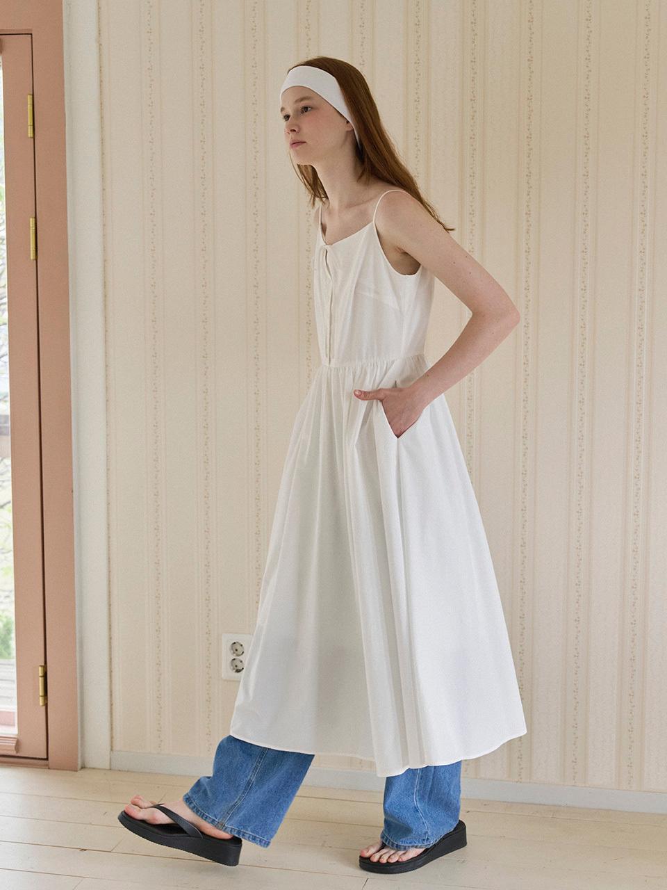SO IR SIMPLE RIBBON FLARED DRESS [2COLOR]