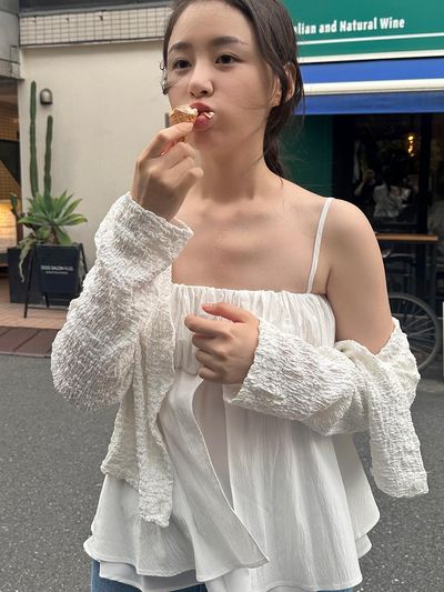 SO IR WRINKLE COOL CARDIGAN - WHITE