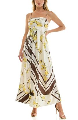Socialite Socialite Print Sleeveless Maxi Dress