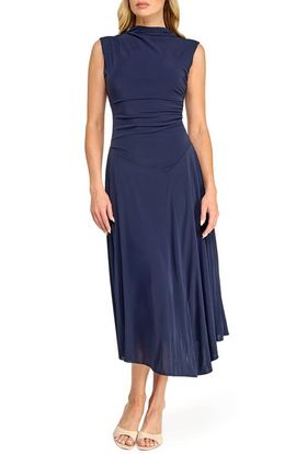 Socialite Socialite Ruched Funnel Neck Dress