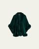 Sofia Cashmere Cashmere Cape With Faux Fur Trim - 1