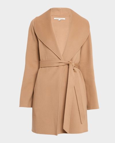 Sofia Cashmere Double-Face Cashmere & Wool Wrap Coat