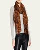 Sofia Cashmere Lightweight Cashmere Leopard-Print Scarf - 4