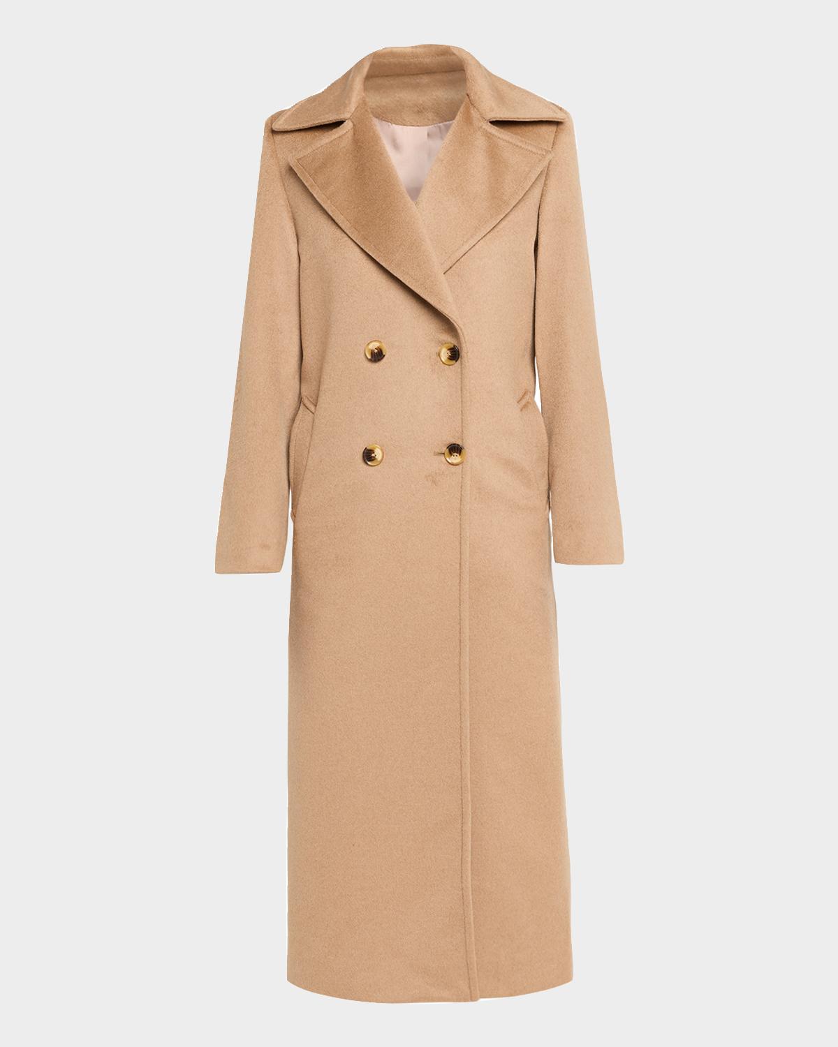 Sofia Cashmere Marceau Baby Camel Hair Trench Coat