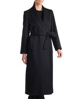 Sofia Cashmere Sofia Cashmere Belted Cashmere Shawl Collar Coat