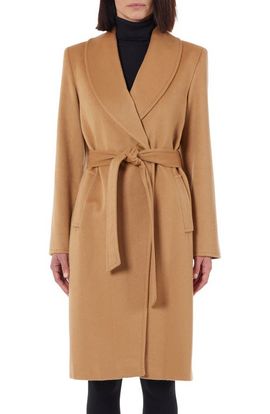 Sofia Cashmere Sofia Cashmere Pickstitch Cashmere Wrap Coat