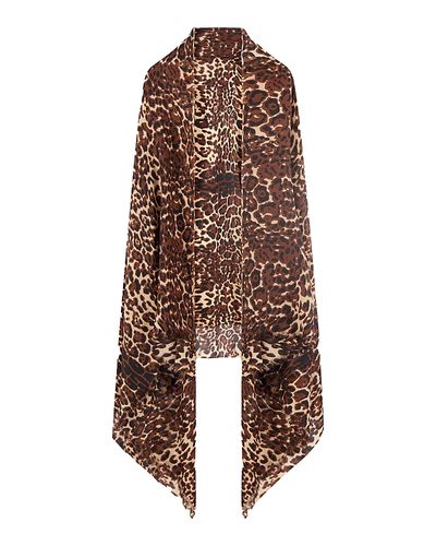 Sofia Cashmere Sofia Cashmere Ultrafine Leopard Print Cashmere Wrap