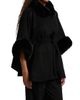 Sofia Cashmere Women's Faux-Fur Cashmere Belted Cape - 4