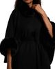 Sofia Cashmere Women's Faux-Fur Cashmere Belted Cape - 6