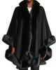 Sofia Cashmere Women's Faux Fur & Cashmere U-Cape - 3