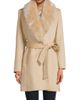 Sofia Cashmere Women's Shearling Collar Wrap Coat - 3