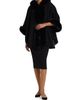Sofia Cashmere Women's Whipstitch Faux-Fur Hooded Cape - 2