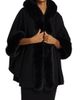 Sofia Cashmere Women's Whipstitch Faux-Fur Hooded Cape - 3