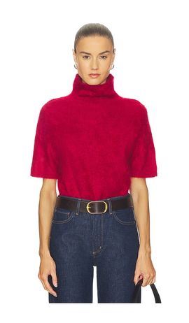 Soft Goat Soft Goat Brushed Short Sleeve Turtleneck