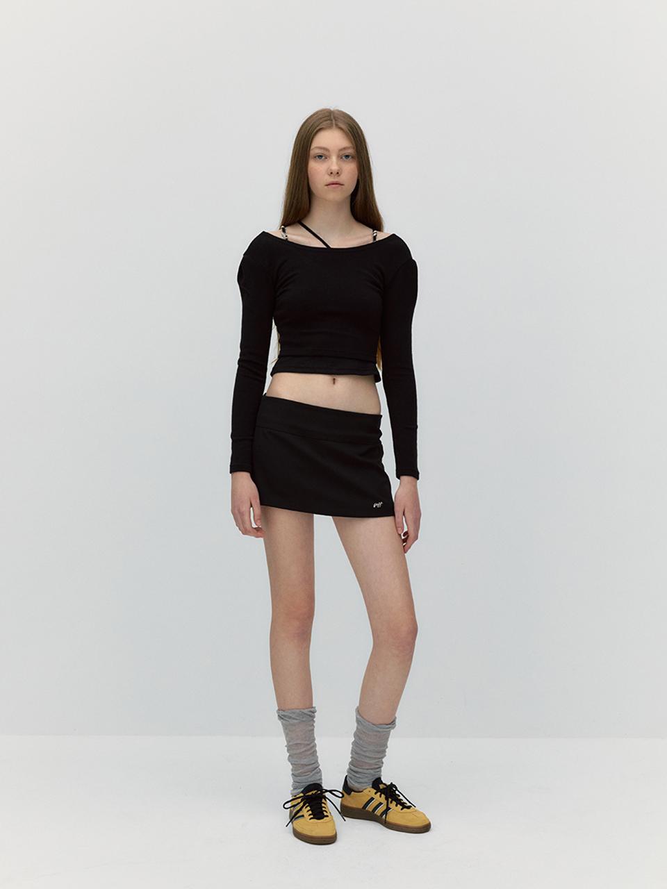 SOFT SEOUL SOFT BACK STRING TOP [BLACK]