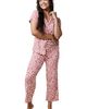 Softies Softies Aria - Slim Notch Collar Top and Capri Pant Sleepwear Set - 1