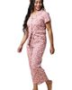 Softies Softies Aria - Slim Notch Collar Top and Capri Pant Sleepwear Set - 3