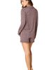 Softies Softies Aria Slim Notch Collar Long Sleeve Short Set - 3
