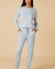 Softies Softies Dream Jersey Long Sleeve Crew Neck Lounge Set with Jogger Pant - 1