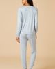Softies Softies Dream Jersey Long Sleeve Crew Neck Lounge Set with Jogger Pant - 4