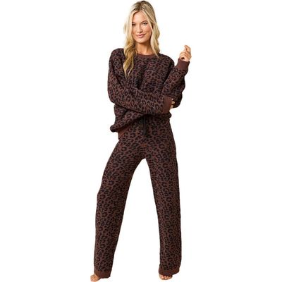 Softies Softies Marshmallow Leopard Crew Neck Lounge Set