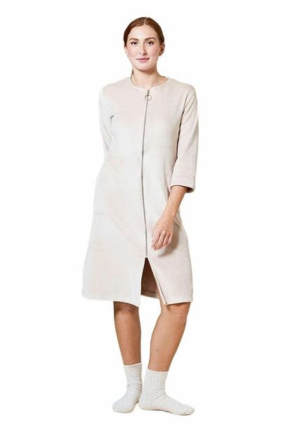 Softies Softies Serenity 3/4 Sleeve Short Zip Robe