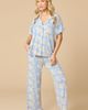 Softies Softies Soft Sleep Caftan Top and Cropped Pant Pajama Set - 1