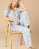 Softies Softies Soft Sleep Caftan Top and Cropped Pant Pajama Set - 2