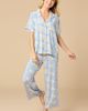 Softies Softies Soft Sleep Caftan Top and Cropped Pant Pajama Set - 3