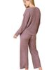 Softies Softies Solid Marshmallow V-Neck Lounge Set - 4