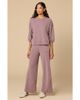 Softies Softies Terry Cropped Sleeve Crew Neck with Wide Leg Pant - 1