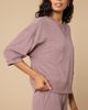 Softies Softies Terry Cropped Sleeve Crew Neck with Wide Leg Pant - 2
