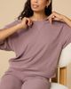 Softies Softies Terry Cropped Sleeve Crew Neck with Wide Leg Pant - 5