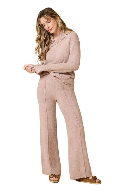 Softies Softies Ultra-Marshmallow Shawl Collar with Pintuck Pant