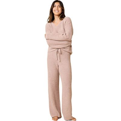 Softies Softies Waffle Marshmallow V-Neck Lounge Set