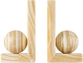 Soho Home Soho Home Beige Mango Onyx Prato Bookends